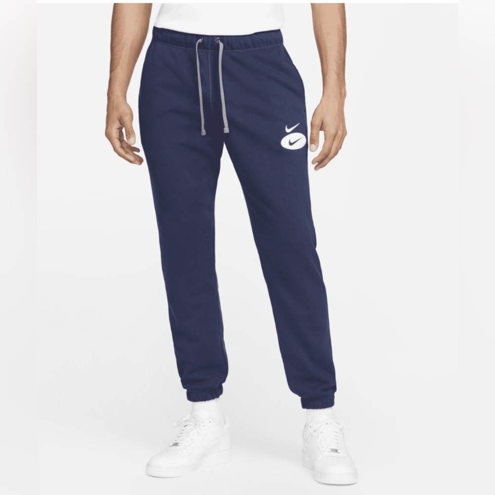 NIKE : Swoosh League French Terry Jogger Pants XL NWT Navy Athletic Sweatpants